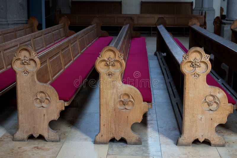 Church benches rows stock image. Image of classic, place 36493907