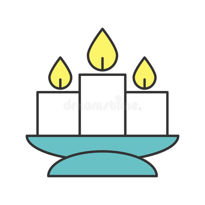 Church candles linear icon stock vector. Illustration of flame 167199865