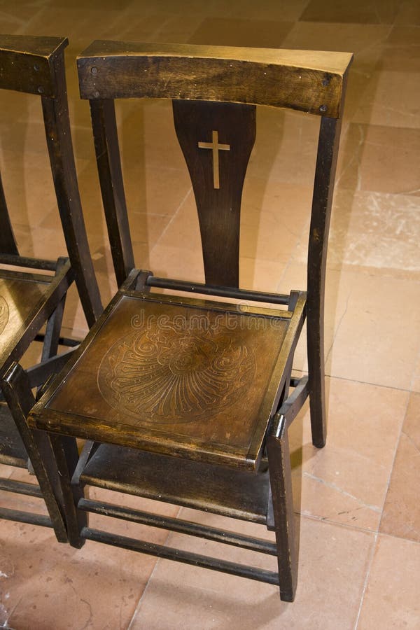 Church chair stock photo. Image of used, plain, polished 20369216