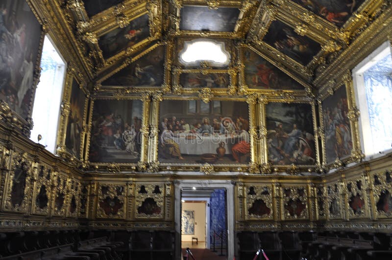 Church and Convent Madre de Deus interior in Lisbon Portugal