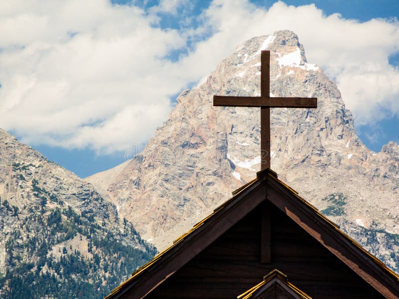 Cross and Summit royalty free stock photos Cross and Summit royalty free stock photos