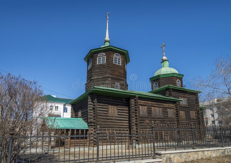 Church of the Decembrists (Michael the Archangel Church in 1776), Chita, Zabaykalsky Krai, Russia. 22 March 2016. Church of the Decembrists (Michael the Archangel Church in 1776), Chita, Zabaykalsky Krai, Russia. 22 March 2016