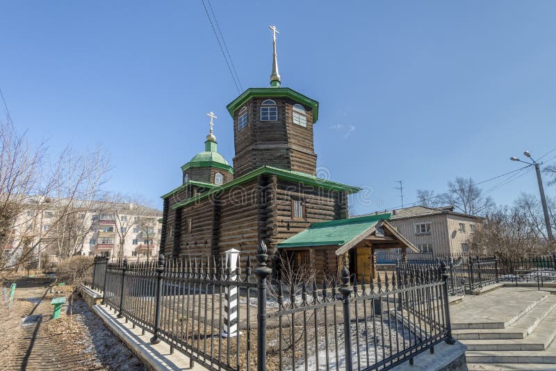 Church of the Decembrists (Michael the Archangel Church in 1776), Chita, Zabaykalsky Krai, Russia. 22 March 2016. Church of the Decembrists (Michael the Archangel Church in 1776), Chita, Zabaykalsky Krai, Russia. 22 March 2016