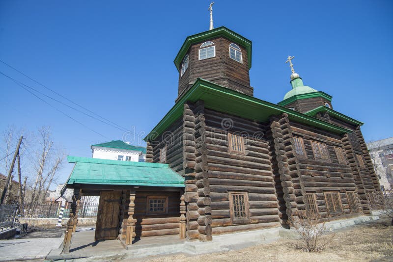 Church of the Decembrists (Michael the Archangel Church in 1776), Chita, Zabaykalsky Krai, Russia. 22 March 2016. Church of the Decembrists (Michael the Archangel Church in 1776), Chita, Zabaykalsky Krai, Russia. 22 March 2016