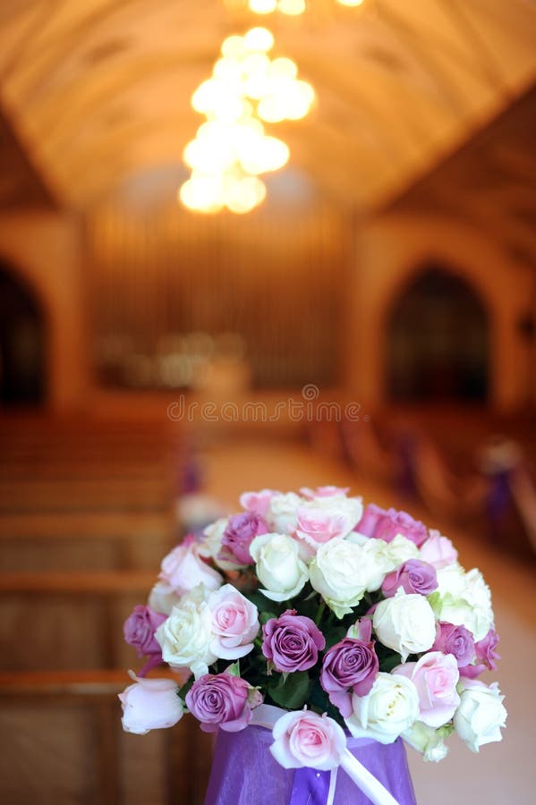Church Decorated for a Wedding Stock Photo - Image of ceremony, holy