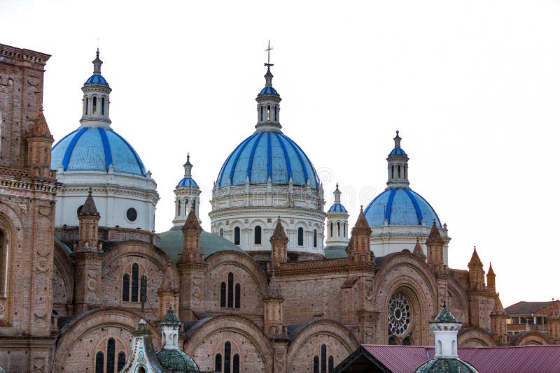 Church domes in Cuenca stock photos