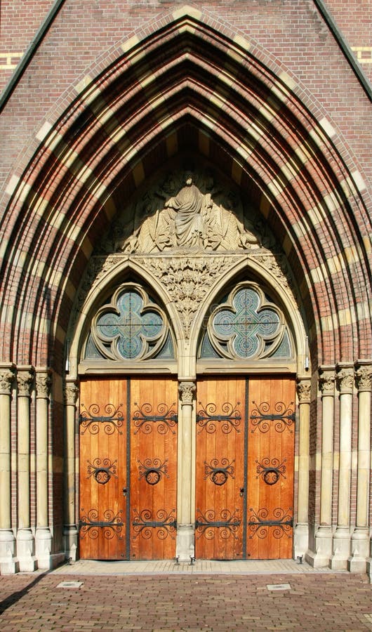 Church doors stock image