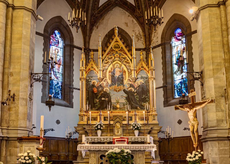 Chiesa Parrocchiale Dei Sette Santi Fondatori Church in Florence editorial stock image. Image of cathedral - 30637034