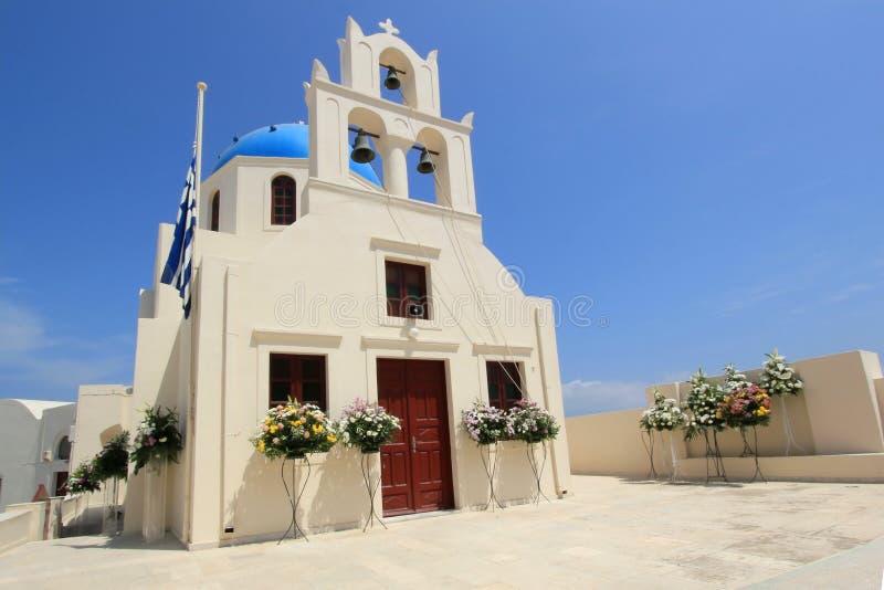 Church with Flowers for Funeral, Greece Stock Photo Image of flower