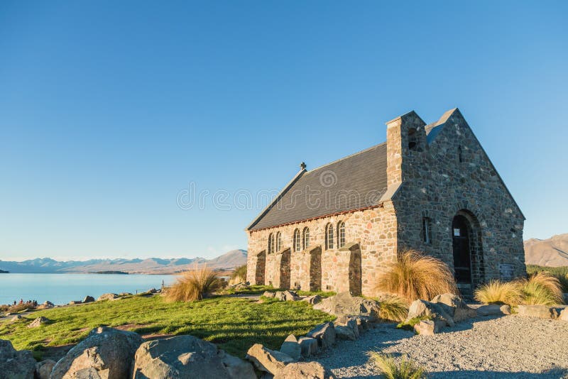 Church of the Good Shepherd, Lake Tekapo, National Park Southern Alps ,New Zealand stock photos Church of the Good Shepherd, Lake Tekapo, National Park Southern Alps ,New Zealand stock photos