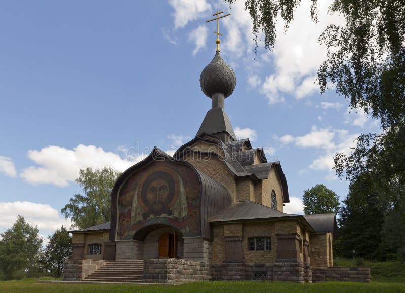 Church of the Holy Spirit at village of Talashkino, Russia royalty free stock photos Church of the Holy Spirit at village of Talashkino, Russia royalty free stock photos