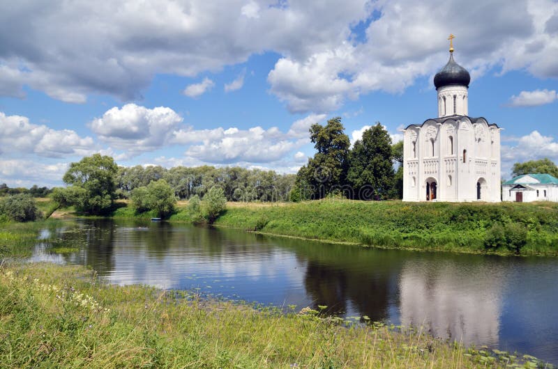 Church of the Intercession on the River Nerl in summer