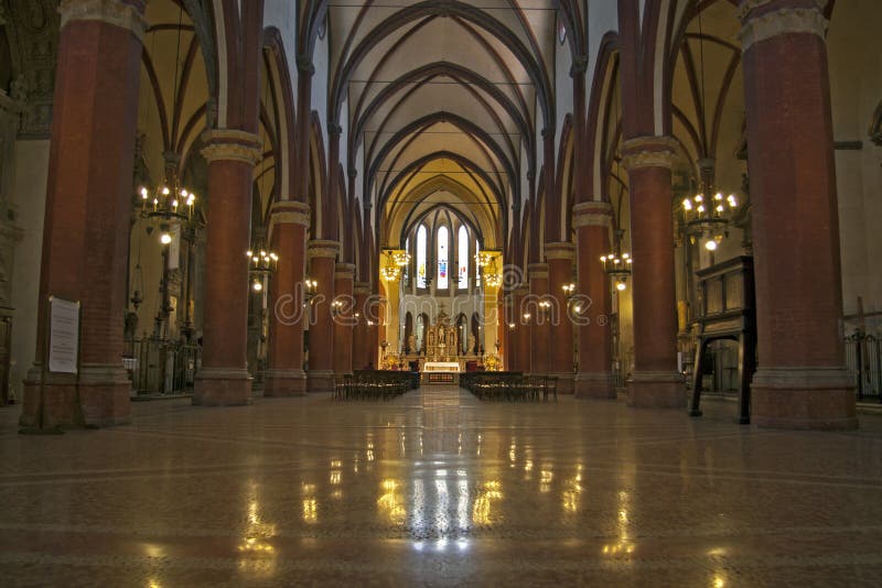 Church Interior in Bologna Italy Editorial Photography Image of