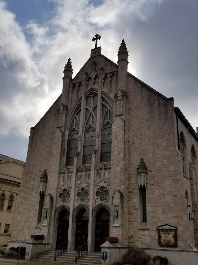 Church in Kalamazoo editorial photography. Image of dark 113252287