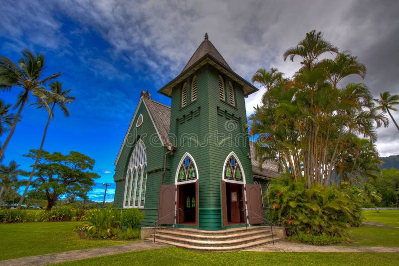 Church in Kauai, Hawaii stock photo. Image of building 19547782