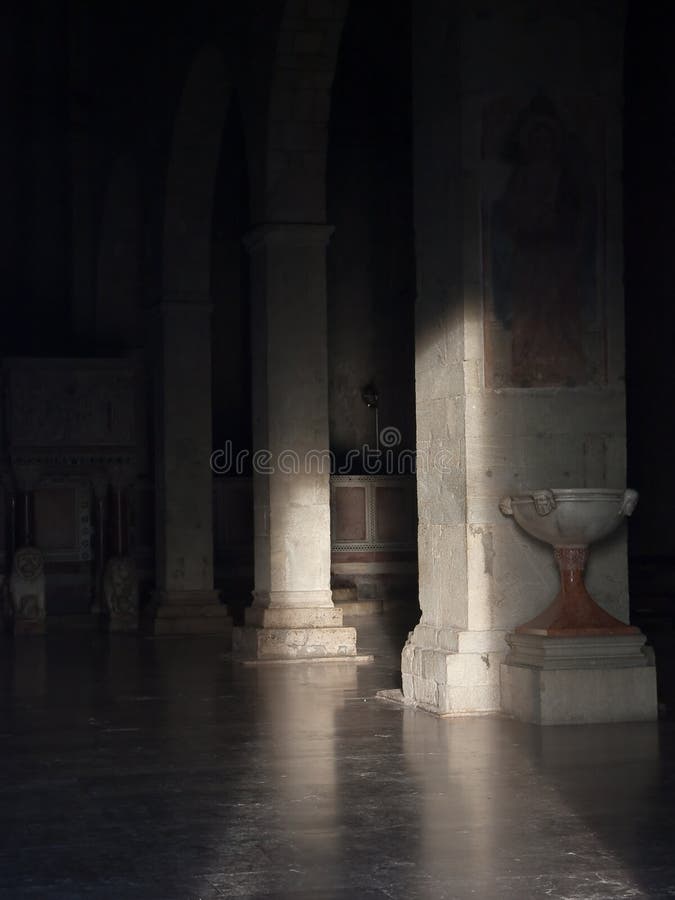 Church low light interior stock image Church low light interior stock image