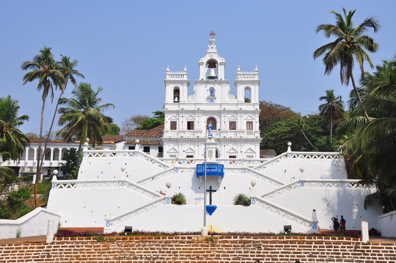 Church Of Mary Immaculate Conception In Panaji, Goa Stock Image - Image ...
