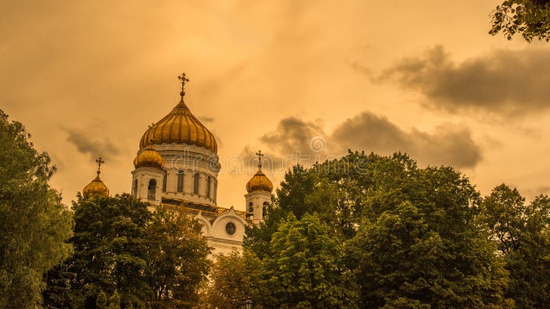 Church in moscow. Russia. Cathedral of Christ`s Savio royalty free stock images Church in moscow. Russia. Cathedral of Christ`s Savio royalty free stock images
