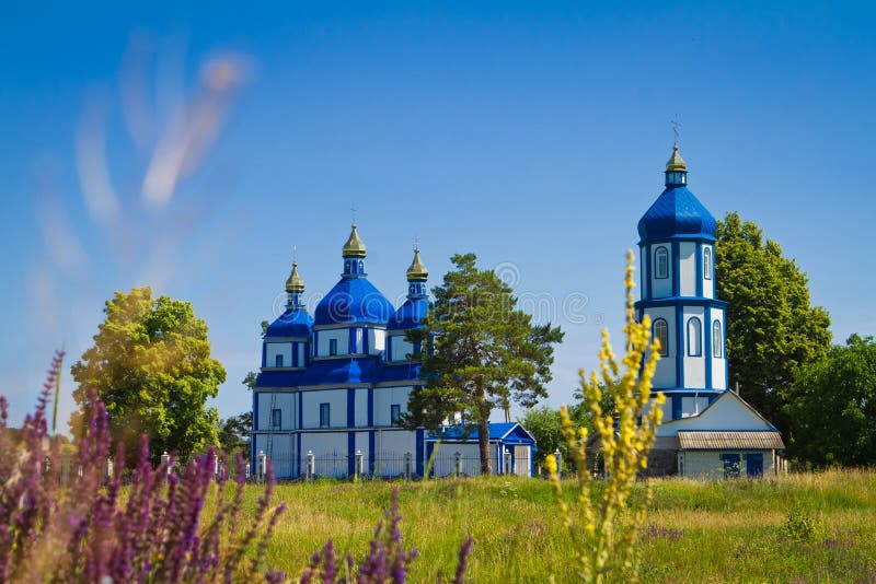 Church of the Nativity of the Virgin, russian orthodox temple, Pechera, Ukraine, new and beautiful temple