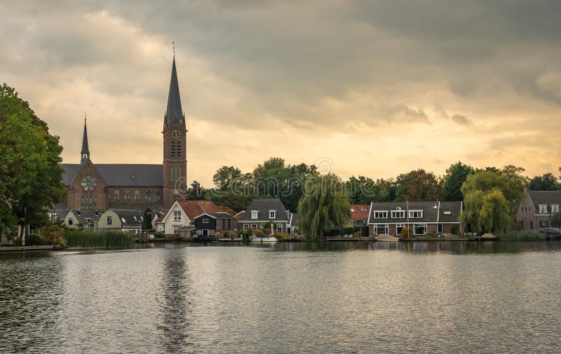 Ouderkerk Aan Den Amstel Townscape of Ouderkerk Aan De Amstel, North Holland, the Netherlands