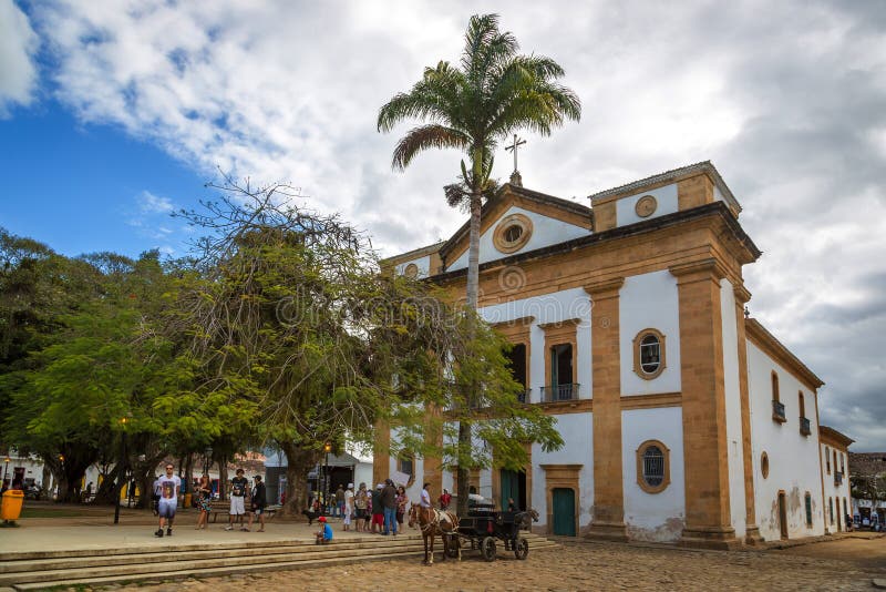 Church in Paraty, Rio de Janeiro royalty free stock photos Church in Paraty, Rio de Janeiro royalty free stock photos