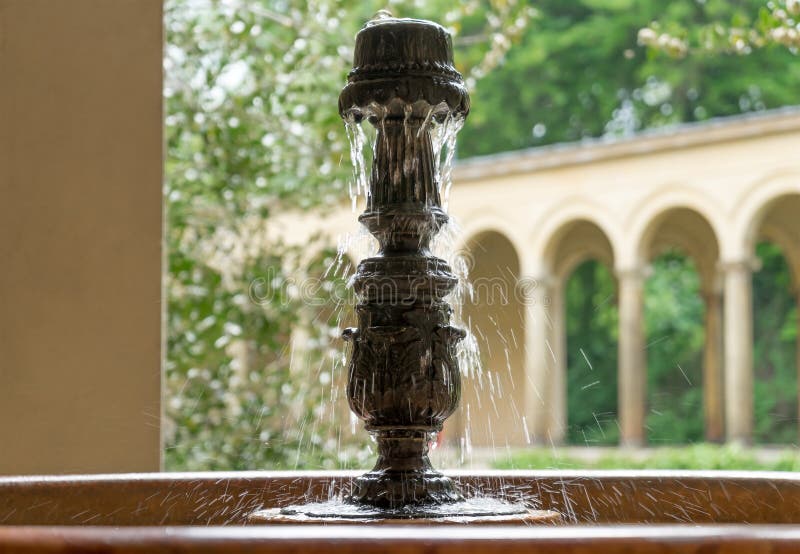 Friedenskirche in Potsdam, Germany Europe. Pillar column garden stock images, royalty-free photos and pictures