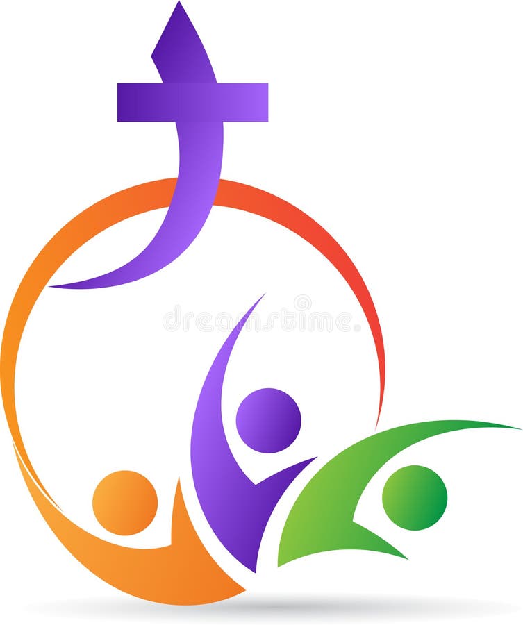 Church people stock illustration Church people stock illustration