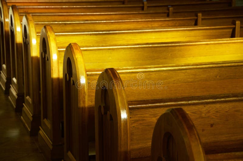 Church Pews stock image. Image of color, church, golden 48525647