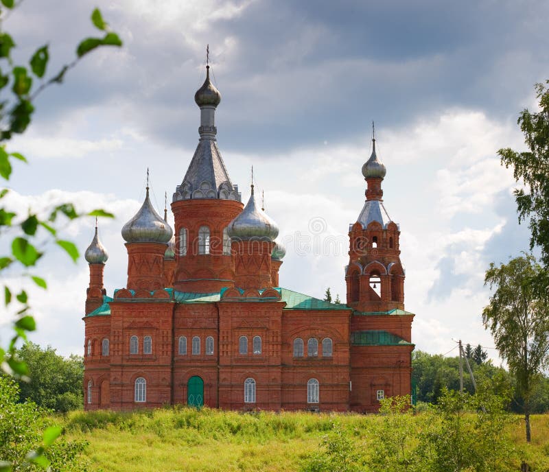 Church in Russia of red brick