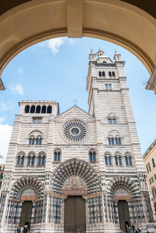 Cathedral Genoa Church Lawrence San Lorenzo Italy Stock Image Image