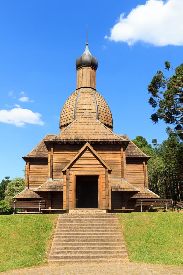 Church of St. Michael, Ukrainian Memorial, Curitiba, Parana stat royalty free stock image Church of St. Michael, Ukrainian Memorial, Curitiba, Parana stat royalty free stock image