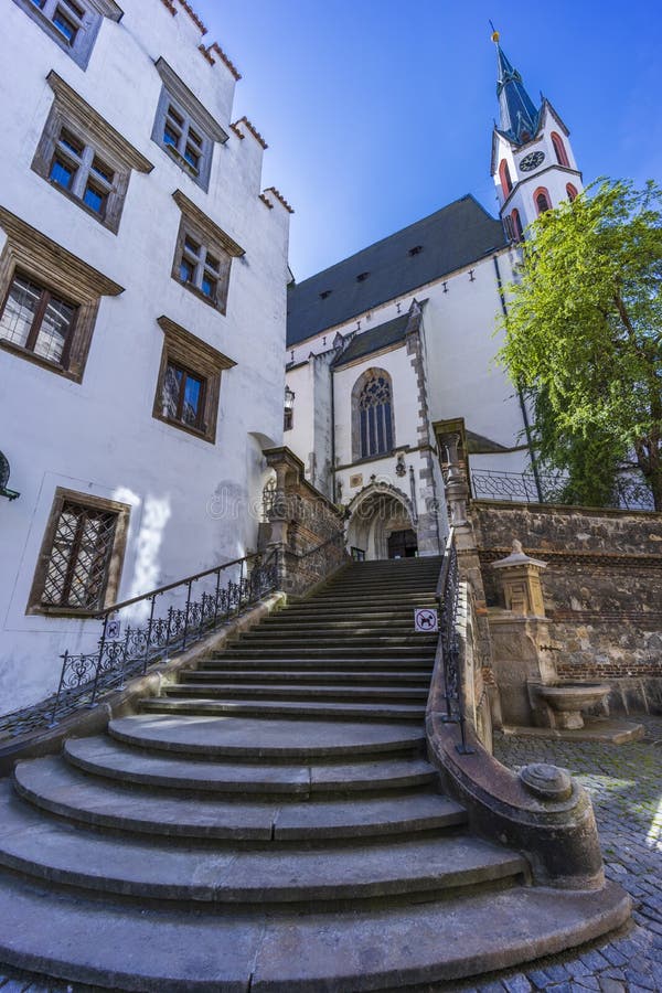 Church of St. Vita, Gothic three-nave building, Cesky Krumlov, Czech Republic