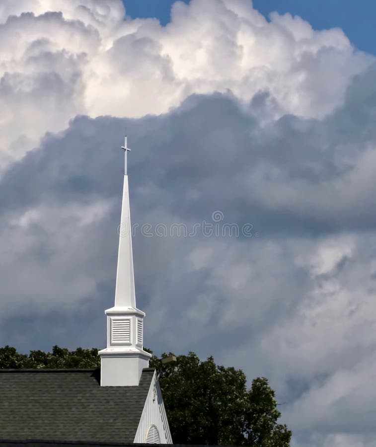 Church steeple stock image Church steeple stock image