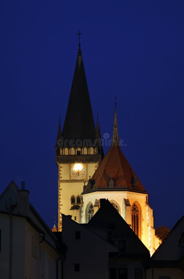 Church of Sv. Aegidius on Town Hall square in Bardejov. Slovakia