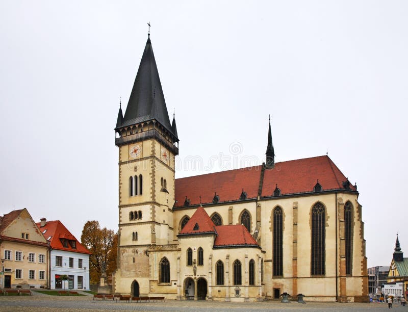 Church of Sv. Aegidius on Town Hall square in Bardejov. Slovakia