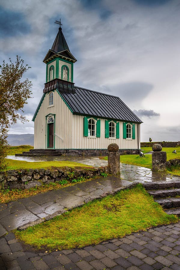 Thingvellir church stock photo. Image of scenery, unesco - 35041460