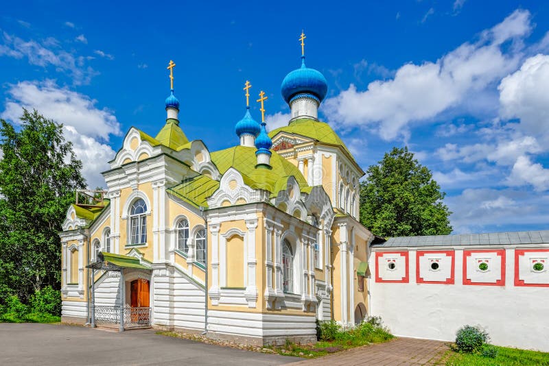 Church of Tikhvin Icon of Our Lady Krylechko (Porch). Tikhvin, R royalty free stock image Church of Tikhvin Icon of Our Lady Krylechko (Porch). Tikhvin, R royalty free stock image