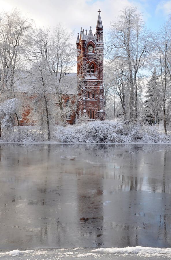 Church in winter