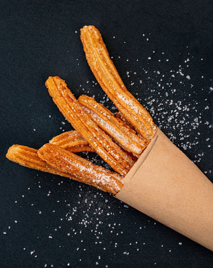 Traditional Churros With Sugar And Chocolate Sauce On Black Background Churro Fried Dough Pastry Stock Image Image Of Copy Churro Traditional Churros With Sugar And Chocolate Sauce On Black Background Churro Fried Dough Pastry Stock Image Image Of Copy Churro