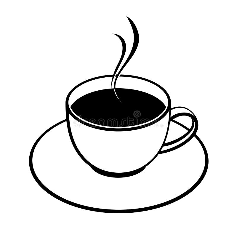 Uma chávena de café ilustração stock