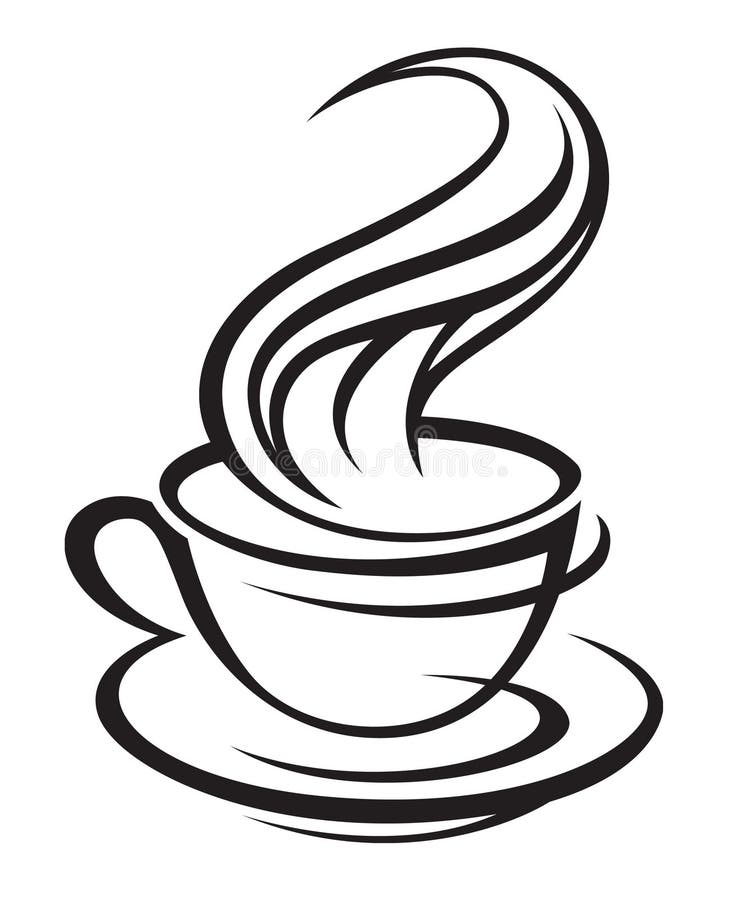 Uma chávena de café ilustração stock