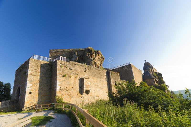 Château d'Aggstein, Autriche photographie stock Château d'Aggstein, Autriche photographie stock