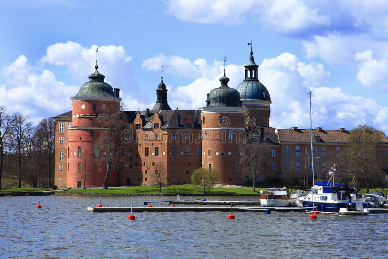 Château De Gripsholm Au Lac Mälaren Photo stock Image du construction