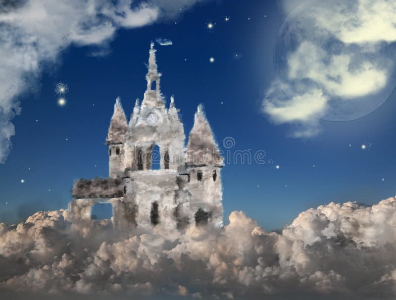 Château de nuage la nuit image libre de droits Château de nuage la nuit image libre de droits
