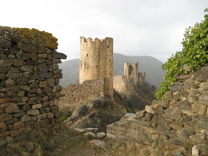 Châteaux de Lastours images stock Châteaux de Lastours images stock