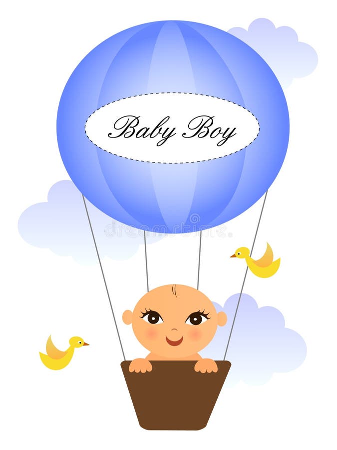 Chéri dans le baloon illustration libre de droits Chéri dans le baloon illustration libre de droits