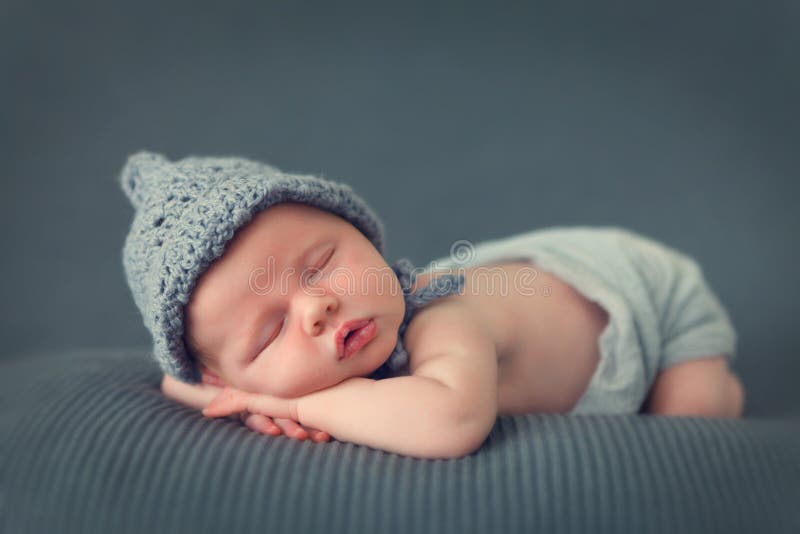 Sleeping newborn baby on a blanket. Sleeping newborn baby on a blanket