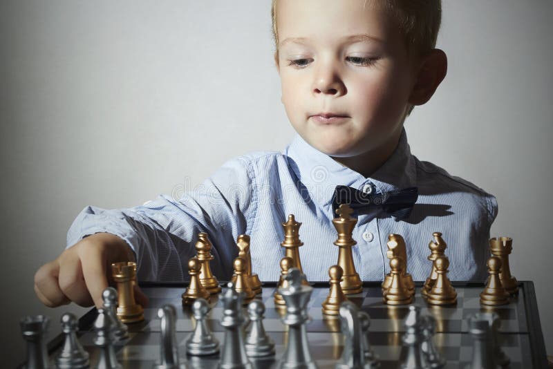 chłopcy mały szachowy grać dzieciak mądrze Mały genialny dziecko Inteligentny gama