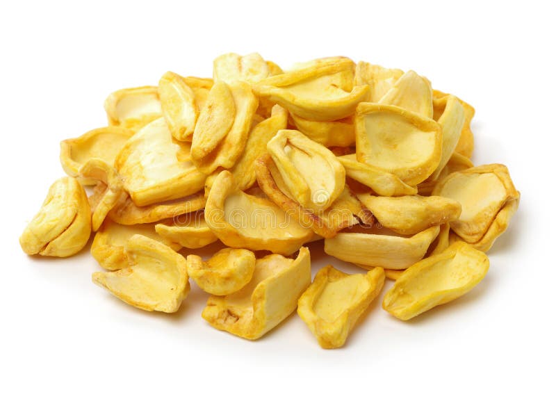 Ci? rrese para arriba de una pila de microprocesadores secados del jackfruit imagen de archivo libre de regalías