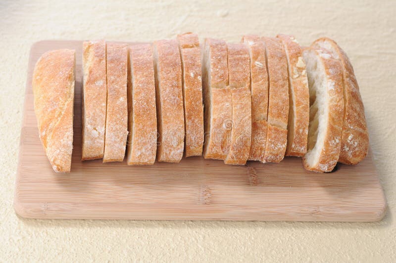 Ciabatta flat bread stock image. Image of ciabatta, cuisine 42402615